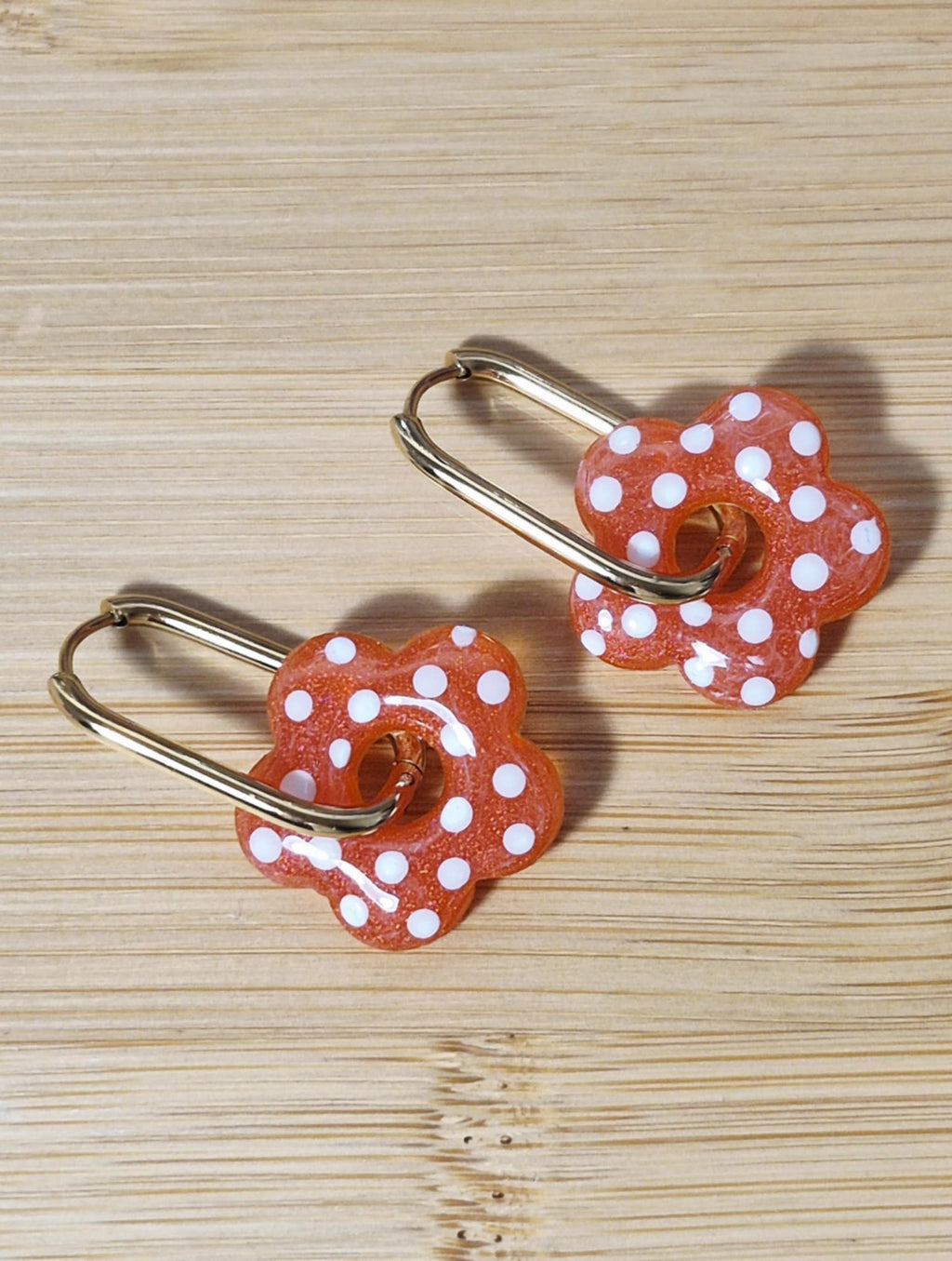 Pampilles fleurs à pois