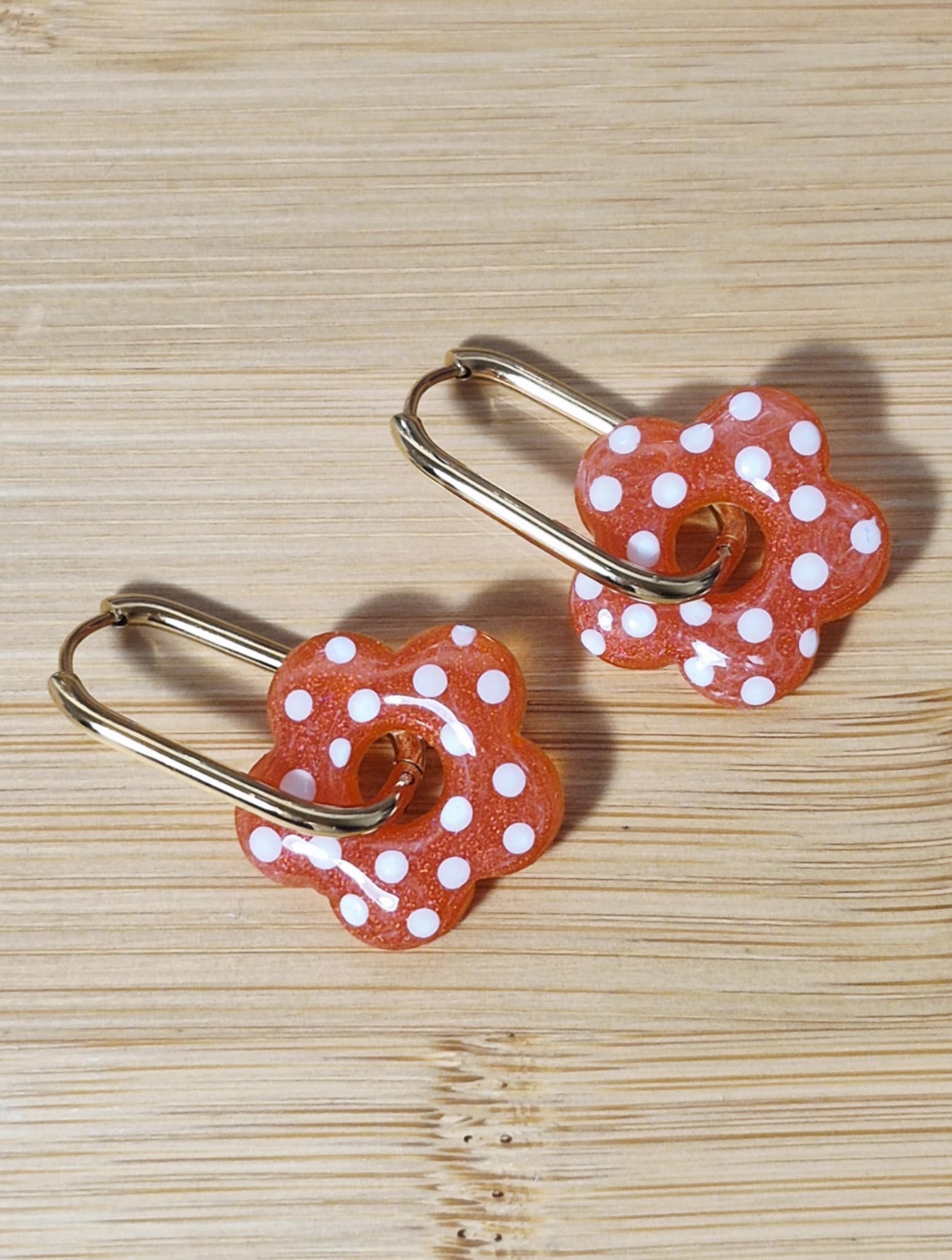 Pampilles fleurs à pois