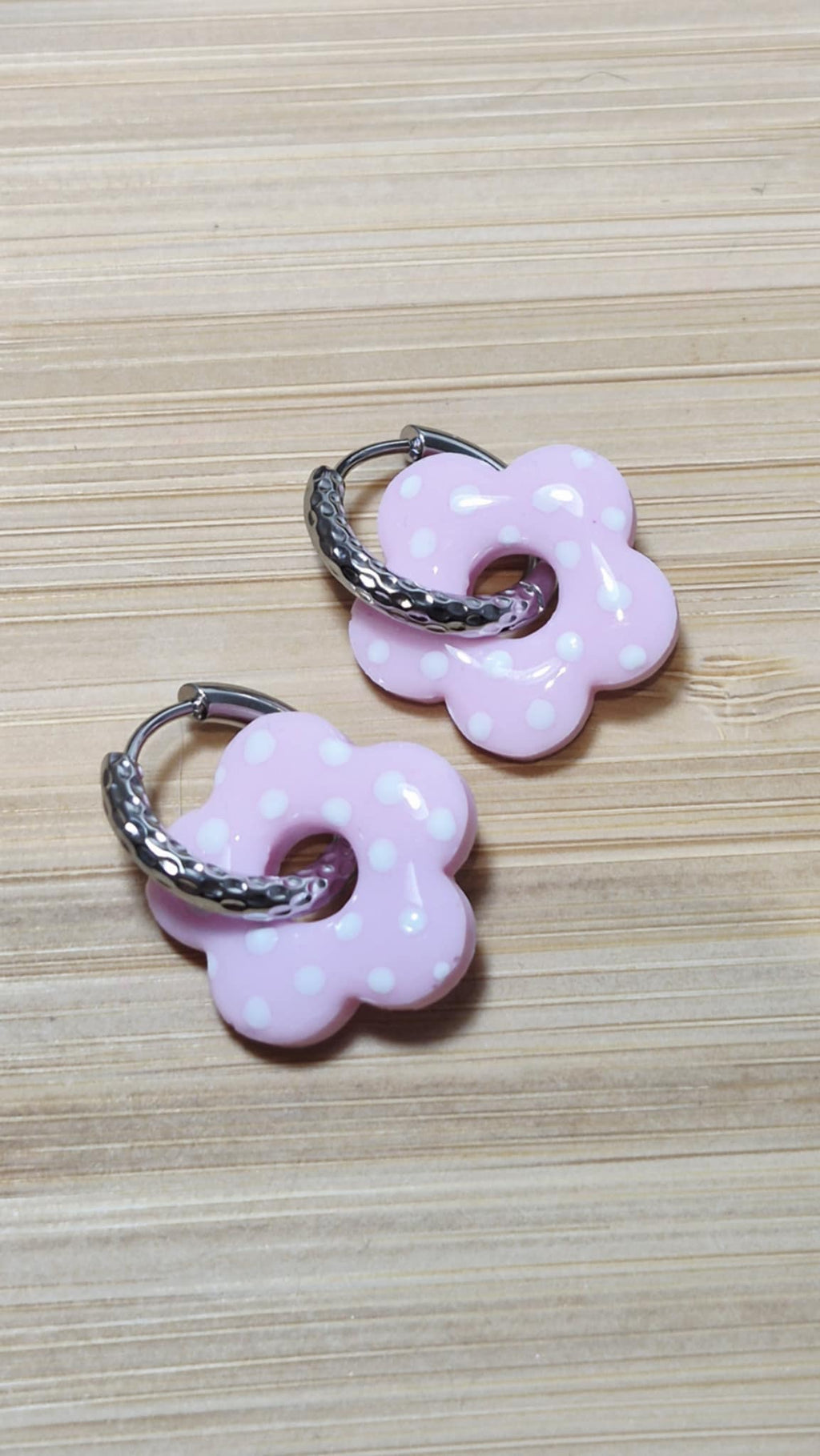 Pampilles fleurs à pois