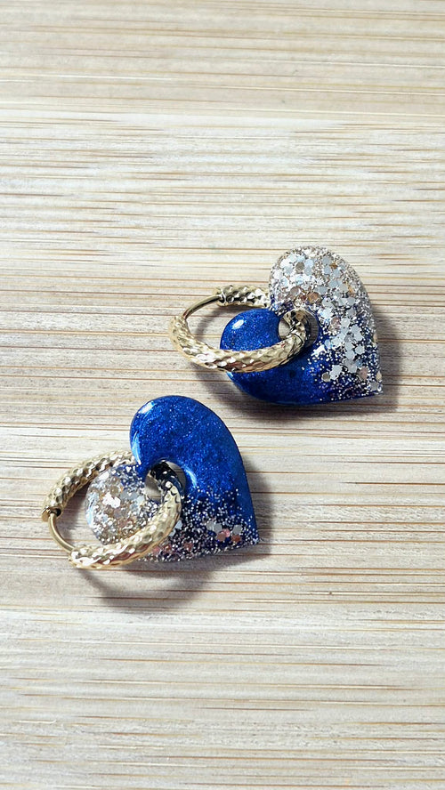 Coeurs avec paillettes