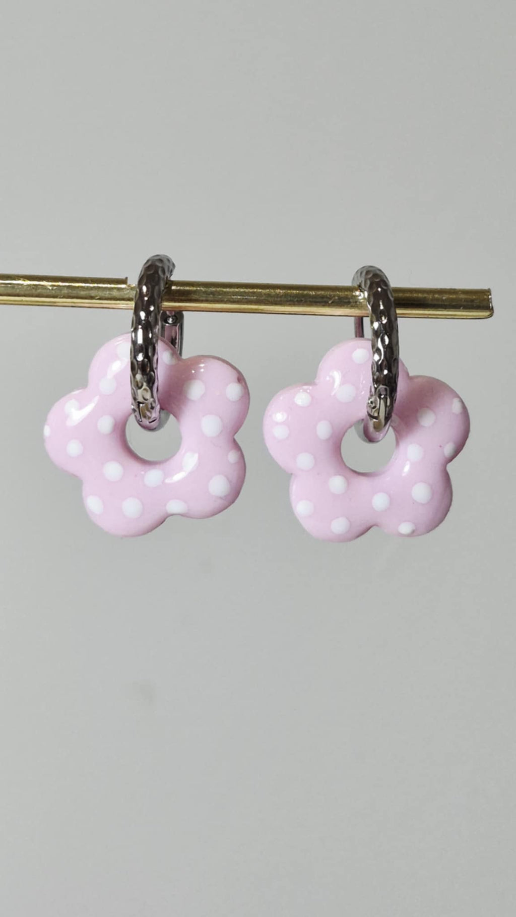 Pampilles fleurs à pois