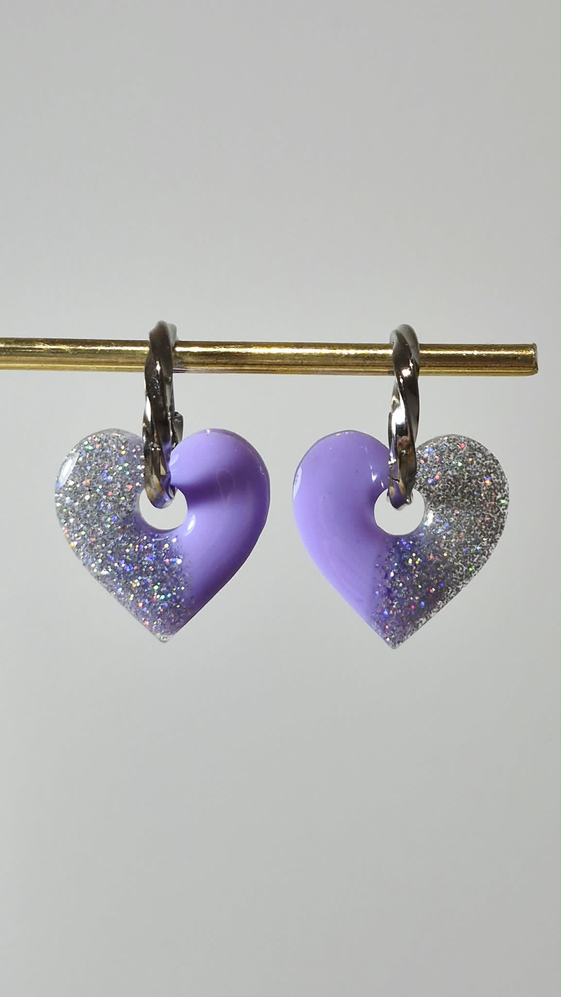 Coeurs avec paillettes (plusieurs coloris)