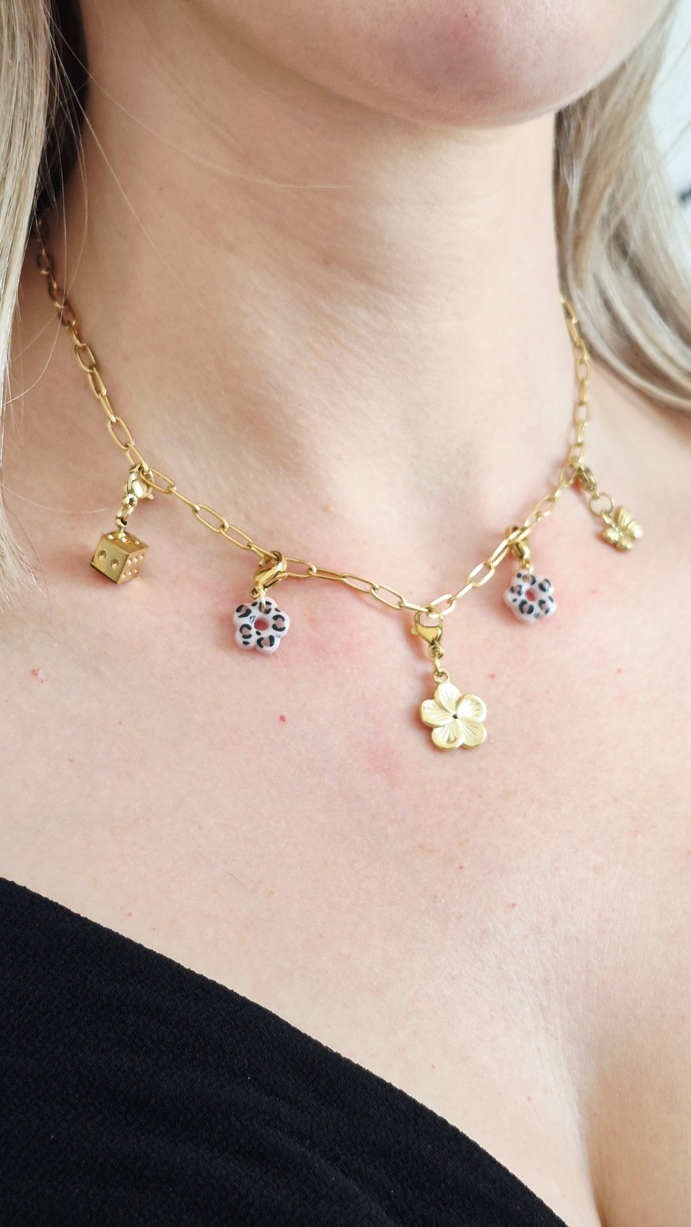 Collier charms collection féline