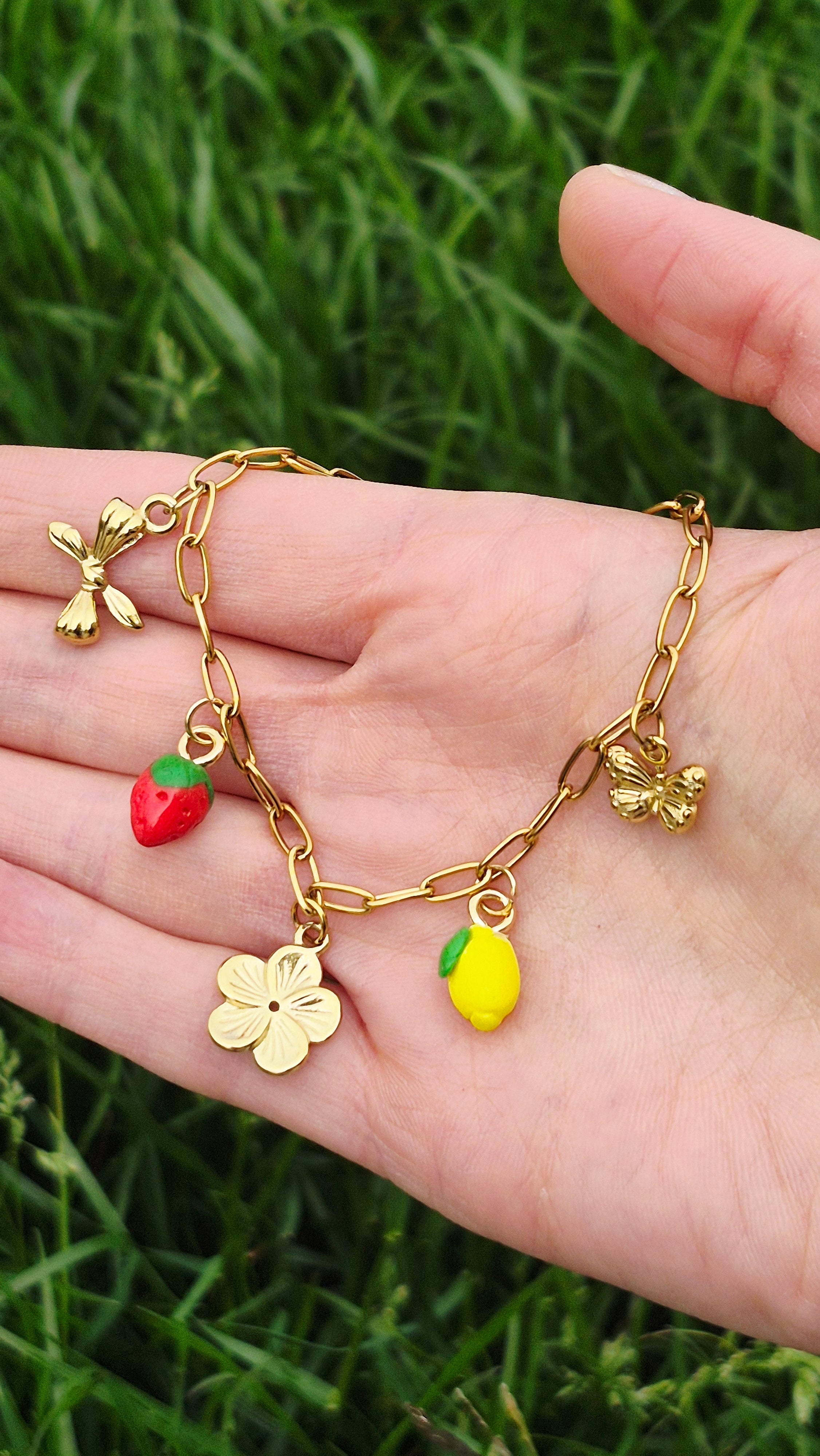 Bracelet charms fruits