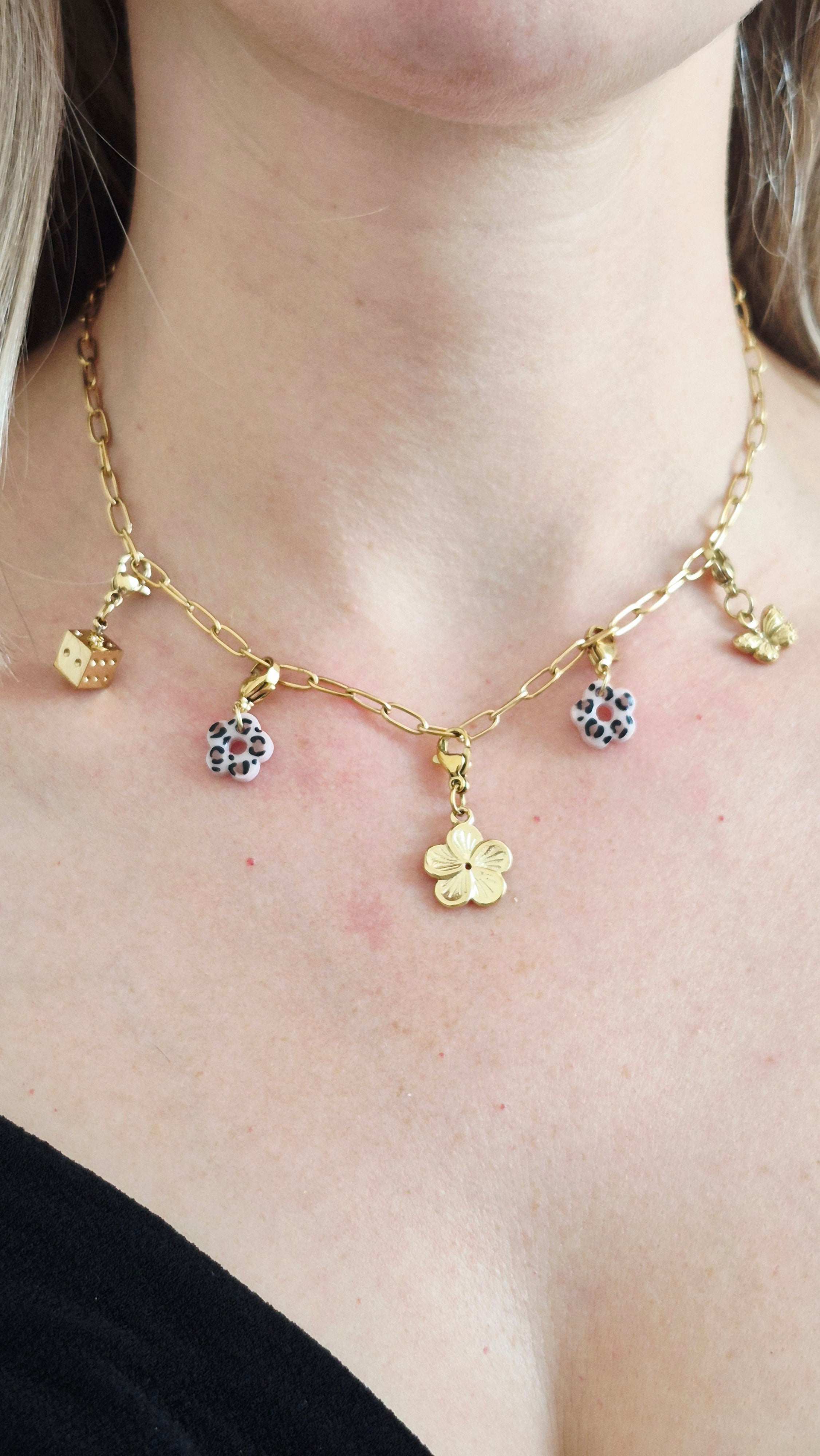 Collier charms collection féline