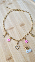 Collier charms collection pastel